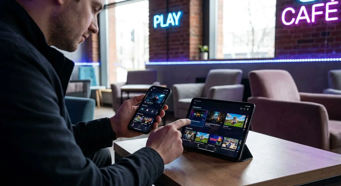 Mobiles Spielerlebnis auf Smartphone und Tablet Mobile Nutzung auf Smartphone und Tablet mit moderner Oberfläche