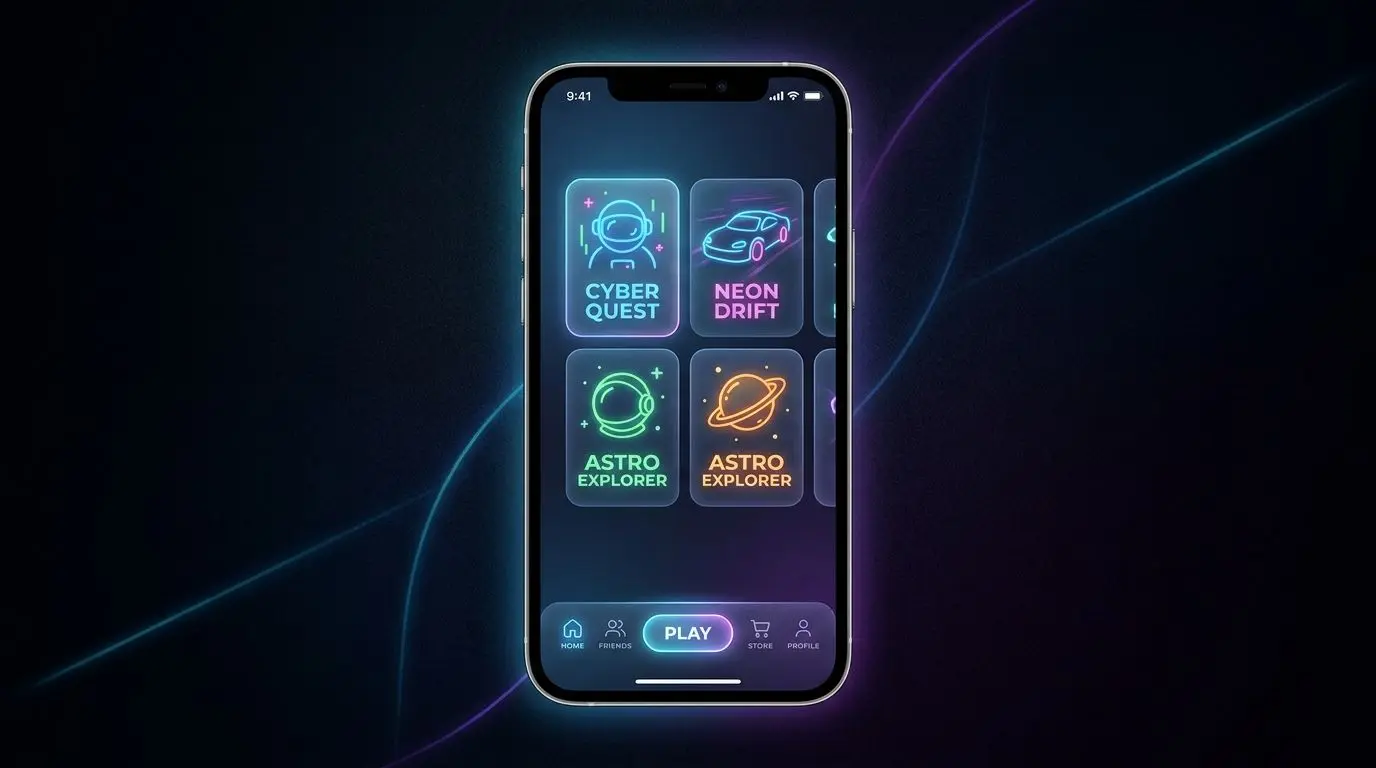 Smartphone mit übersichtlicher mobiler PlayOJO-Lobby