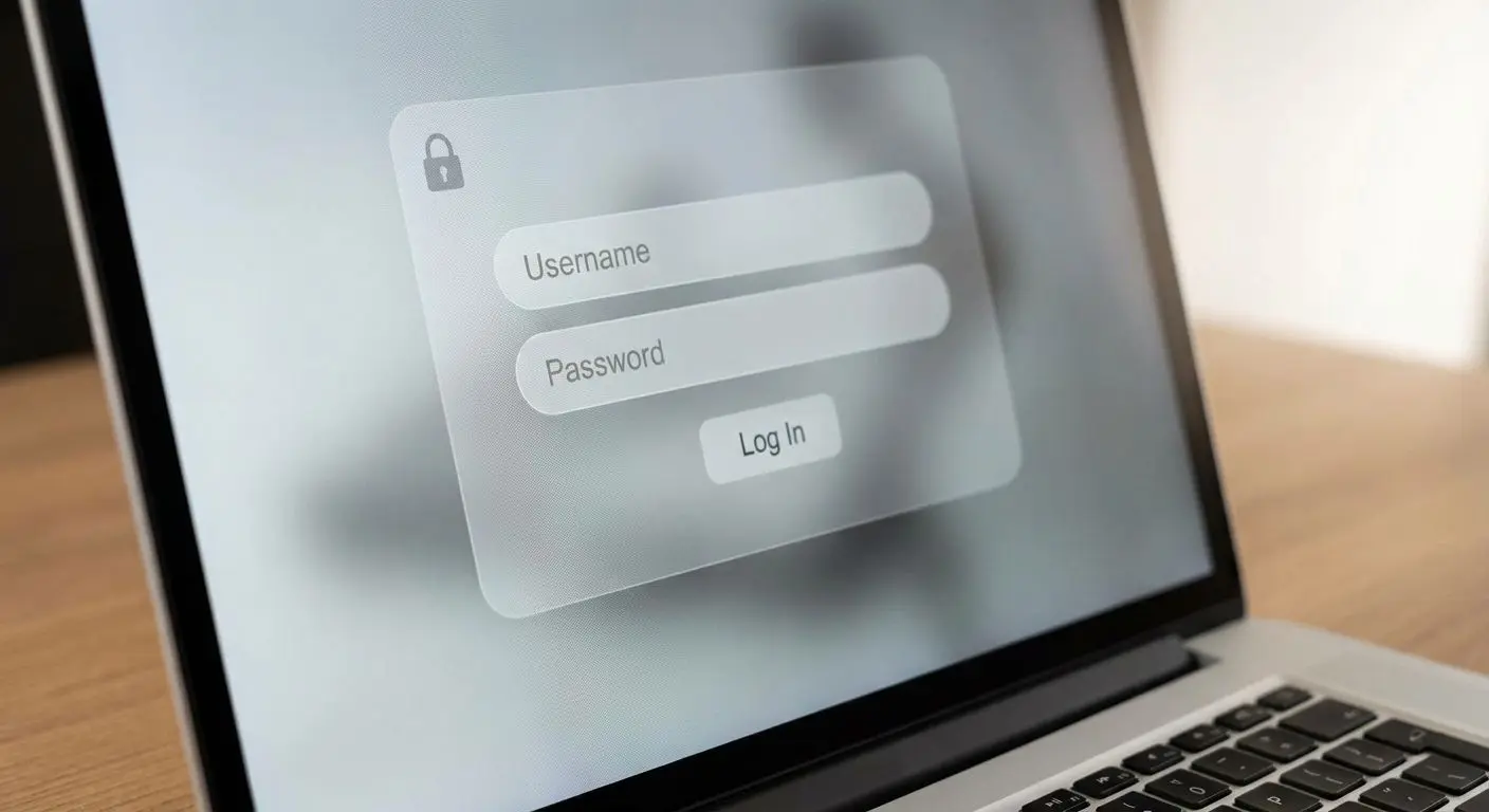 Login-Maske mit Benutzername- und Passwortfeldern