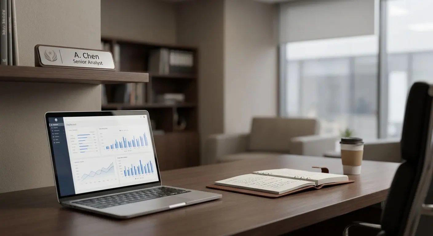Autorenbereich Analyse und Redaktion Symbolischer Autorenbereich mit Arbeitsplatz und Analyse-Setup