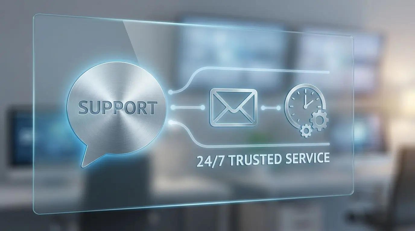 Support-Kanäle mit Chat, E-Mail und schneller Antwortzeit